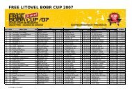 FREE LITOVEL BOBR CUP 2007 - Results.cz