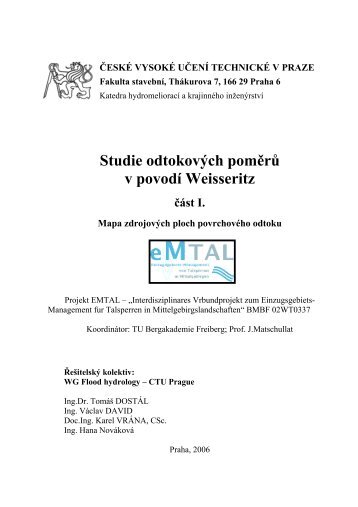 Ã¡st I.: Mapa zdrojovÃ½ch ploch povrchovÃ©ho odtoku - Katedra ...
