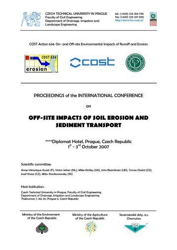 off-site impacts of soil erosion and sediment transport