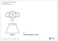 PLAN ELEVATION SURFACE DEVELOPMENT OF NOZZLE