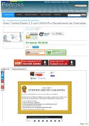 Video Tutorial Elastix 2.3 com URA/IVR e Recebimento de Chamadas