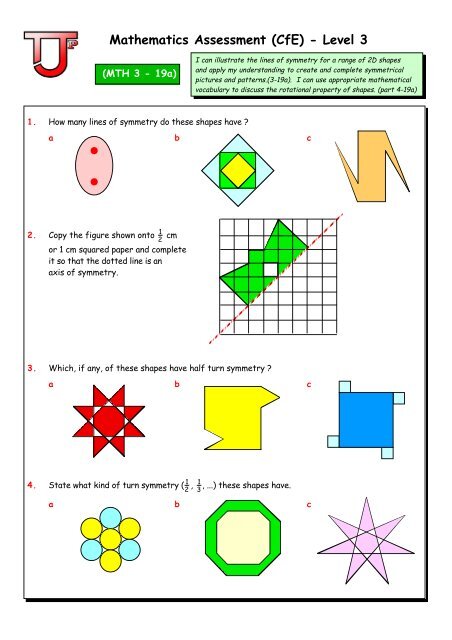 Sample questions level 3 - Mathematics