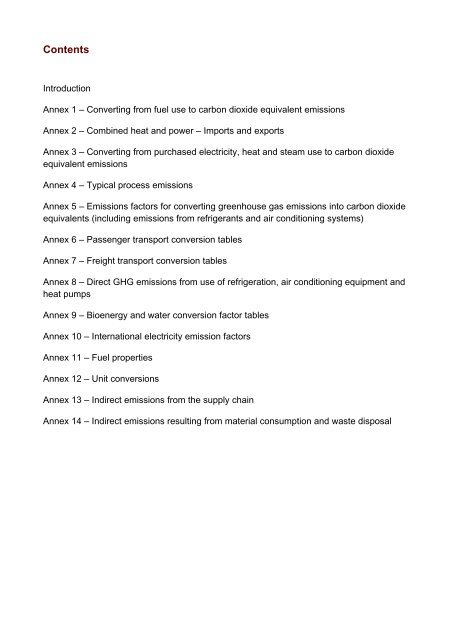 Greenhouse gas conversion factors for company reporting