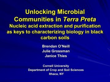 Unlocking Microbial Communities in Terra preta Nucleic ... - Eprida