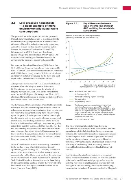 Consumption and the environment (SOER2010) - European ...