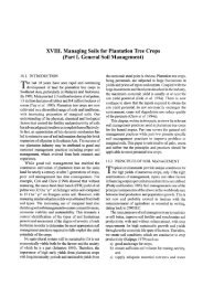 XVIII. Managing Soils for Plantation Tree Crops (Part I. General Soil ...