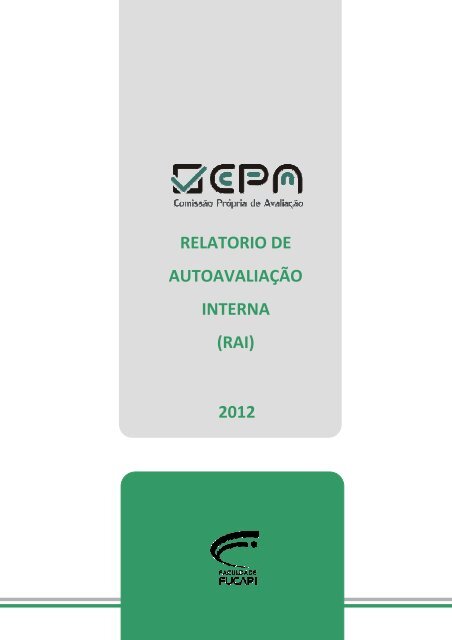 RELATORIO DE AUTOAVALIAÇÃO INTERNA (RAI) 2012 - Fucapi