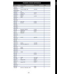 13 POWDER CROSS-REFERENCE