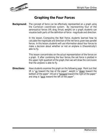 Graphing the Four Forces - NASA Quest!