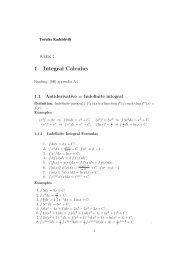 1 Integral Calculus