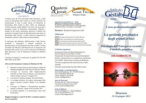 Scarica la brochure con il programma dettagliato del corso