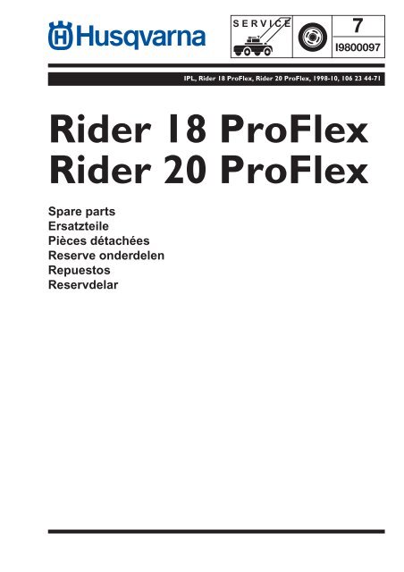 IPL, Rider 18 ProFlex, Rider 20 ProFlex, 1998-10 - Motoculture Jean