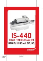 Bedienungsanleitung PDF Neopost IS 440