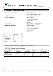 Material Safety Data Sheet - Neopost