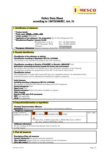 Hospitex Hema-Screen 18c - Lysing reagent - inmesco