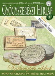szakmai oldal - Magyar Gyógyszerészi Kamara