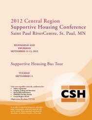 2012 Central Region Supportive Housing Conference