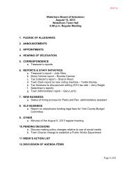 Waterboro Board of Selectmen Meeting Agenda