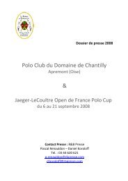 Polo Club du Domaine de Chantilly & - RB Presse
