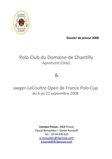 Polo Club du Domaine de Chantilly & - RB Presse