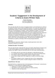 Students engagement in development of assessment criteria - Reap