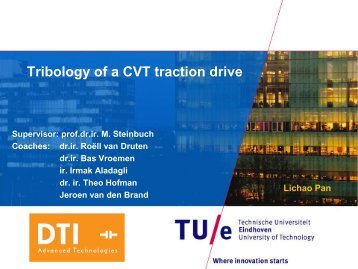 Traction drive modeling - van de Bond voor Materialenkennis