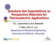 Quantum Dot Crystals as New Materials for Thermoelectric ...