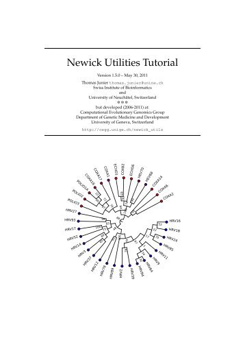 Newick Utilities Tutorial - Computational Evolutionary Genomics Group