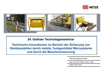 24. Gothaer Technologenseminar Technische ... - Iafw-gotha.de