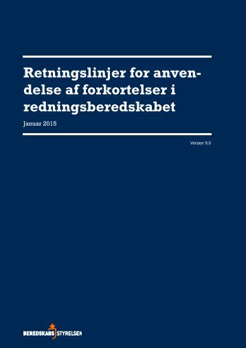 delse af forkortelser i redningsberedskabet - Beredskabsstyrelsen