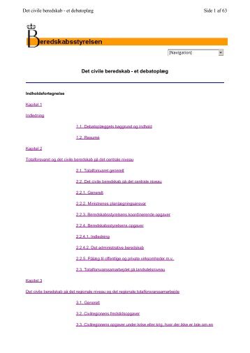 Det civile beredskab, et debatoplÃ¦g - Beredskabsstyrelsen