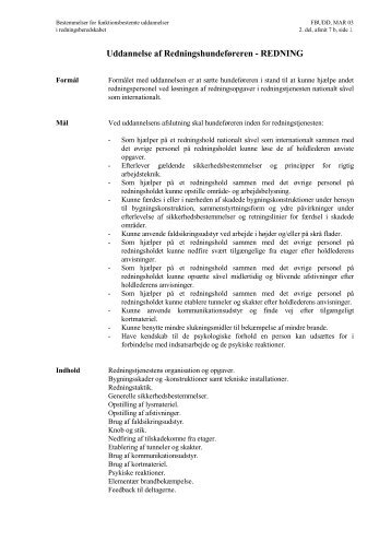 RedningshundefÃ¸reruddannelse - Beredskabsstyrelsen