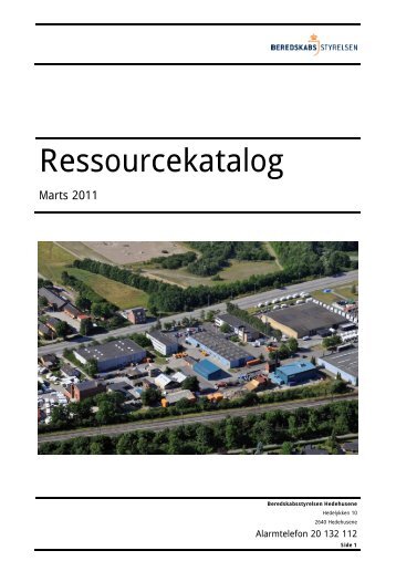 Ressourcekatalog - Beredskabsstyrelsen