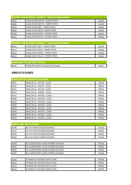 GUIDELINE COMBOS GUIDELINE FLYRODS