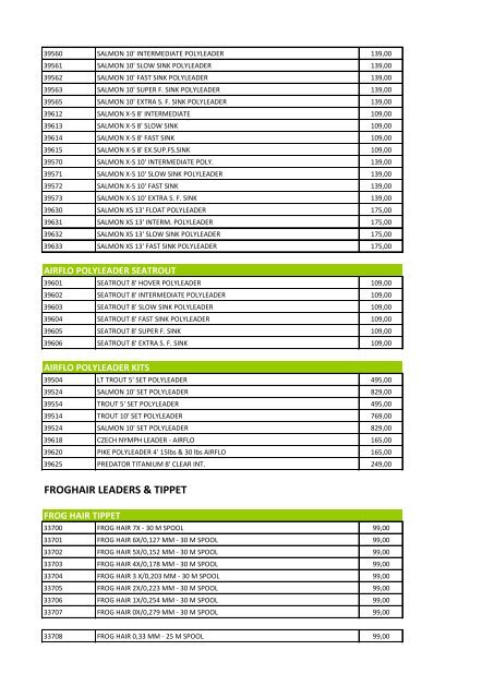 GUIDELINE COMBOS GUIDELINE FLYRODS