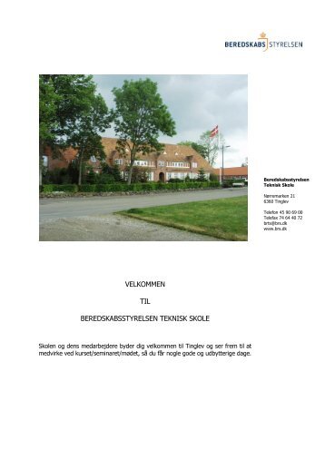 Praktisk information om kursusstedet - Beredskabsstyrelsen