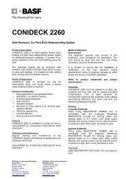 Conideck 2260 System - TDS - BASF Construction Chemicals