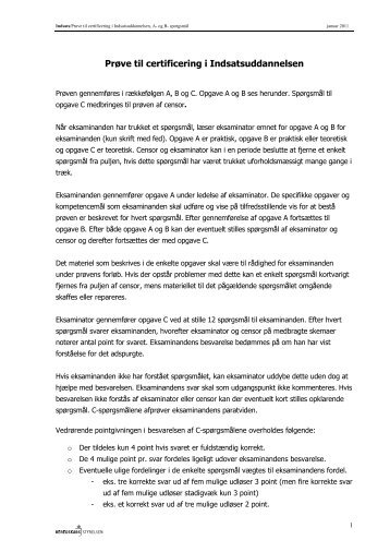 PrÃ¸ve til certificering (A- og B-spÃ¸rgsmÃ¥l) - Beredskabsstyrelsen