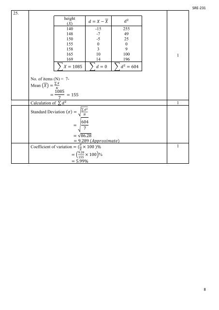 Marking Scheme