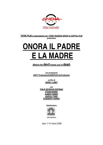 ONORA IL PADRE E LA MADRE