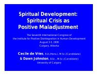 Spiritual Development - Kazimierz Dabrowski's Theory of Positive ...