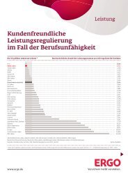 Ergo DienstunfÃ¤higkeitsversicherung Leistungen