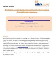 Aarkstore - Axial Spondyloarthritis Global Clinical Trials Review, H2, 2014