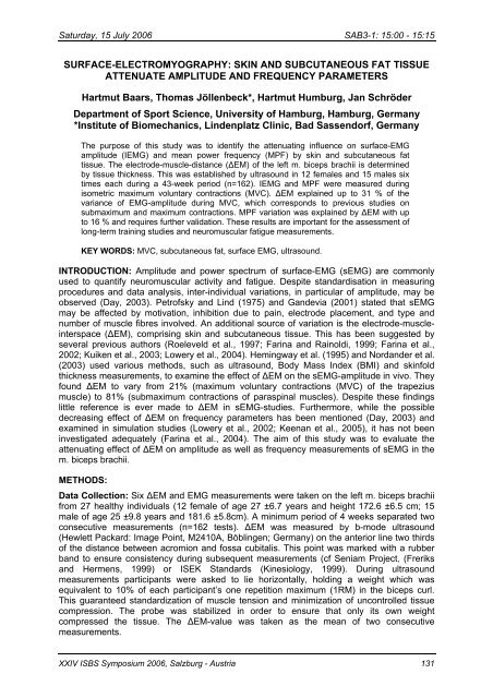 SURFACE-ELECTROMYOGRAPHY: SKIN AND SUBCUTANEOUS ...