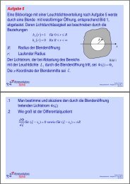 Aufgabe 6 Eine Bildvorlage mit einer Leuchtdichteverteilung nach ...