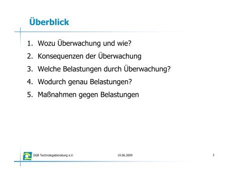 Psychische Belastungen im Zusammenhang mit Überwachung ...