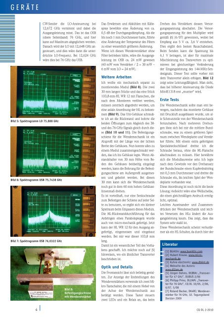 76-GHz-Transverter mit Wendeverstärker - DL2AM