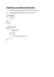 Algorithmus von Dijkstra (Pseudocode) [ ] [ ]