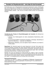 Pendeln im Physikunterricht â eine Idee fÃ¼r die ... - Florian Karsten