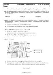 Klassenarbeiten fÃ¼r Klasse 6 - Florian Karsten